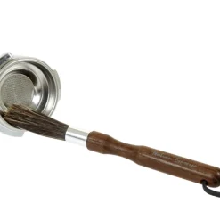 Espressopinsel Echtholz dunkelbraun