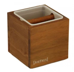 JoeFex Abschlagbehälter mittelbraun elegant | Holz