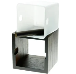 JoeFex Abschlagbehälter mittelbraun elegant | Holz