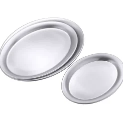 Serviertablett oval Matt | Edelstahl